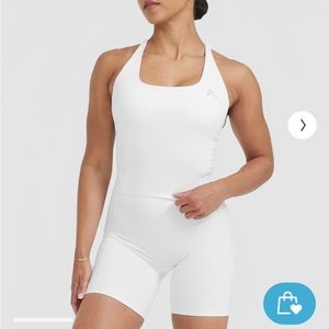 NWT Oner Active TIMELESS SQUARE NECK MID VEST White M